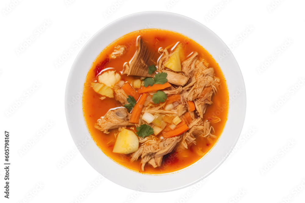 Cau Cau Tripe Stew, Peruvian Cuisine. Isolated On Transparent Background, Png. Generative AI Cau Cau Tripe Stew, Peruvian Cuisine. Isolated On Transparent Background, Png. Generative AI