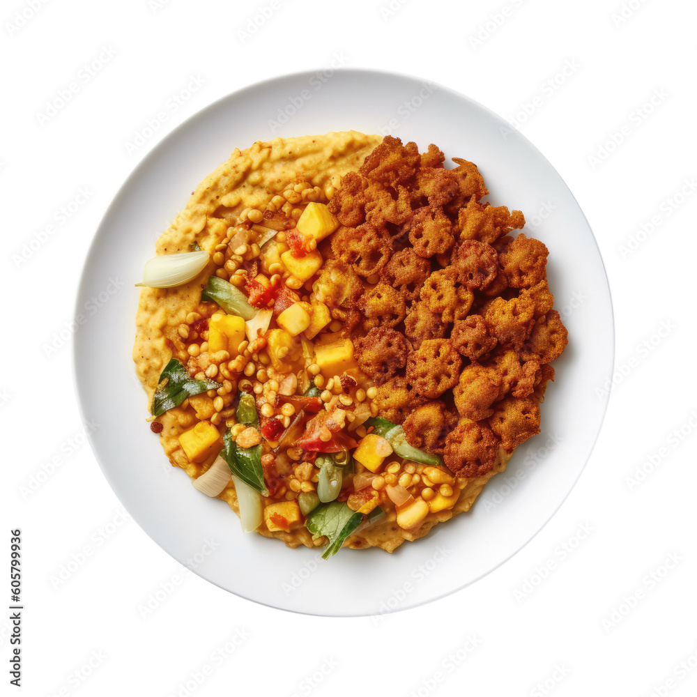 Firfir Ethiopian Cuisine. Isolated On Transparent Background, Png. Generative AI