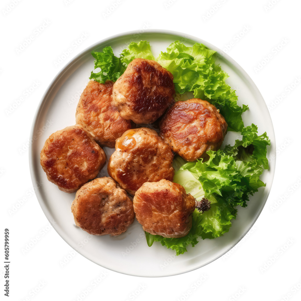 Frikadeller Denmark European Cuisine . Isolated On Transparent Background, Png. Generative AI Frikadeller Denmark European Cuisine . Isolated On Transparent Background, Png. Generative AI