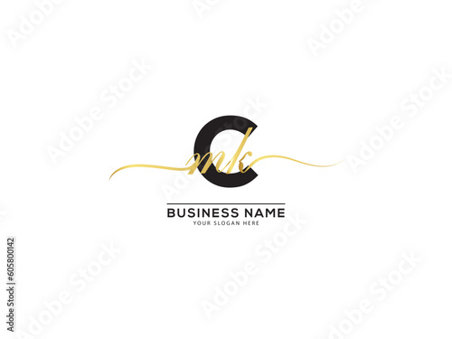 Minimalist Signature Cmk mck Letter Logo For Shop photo