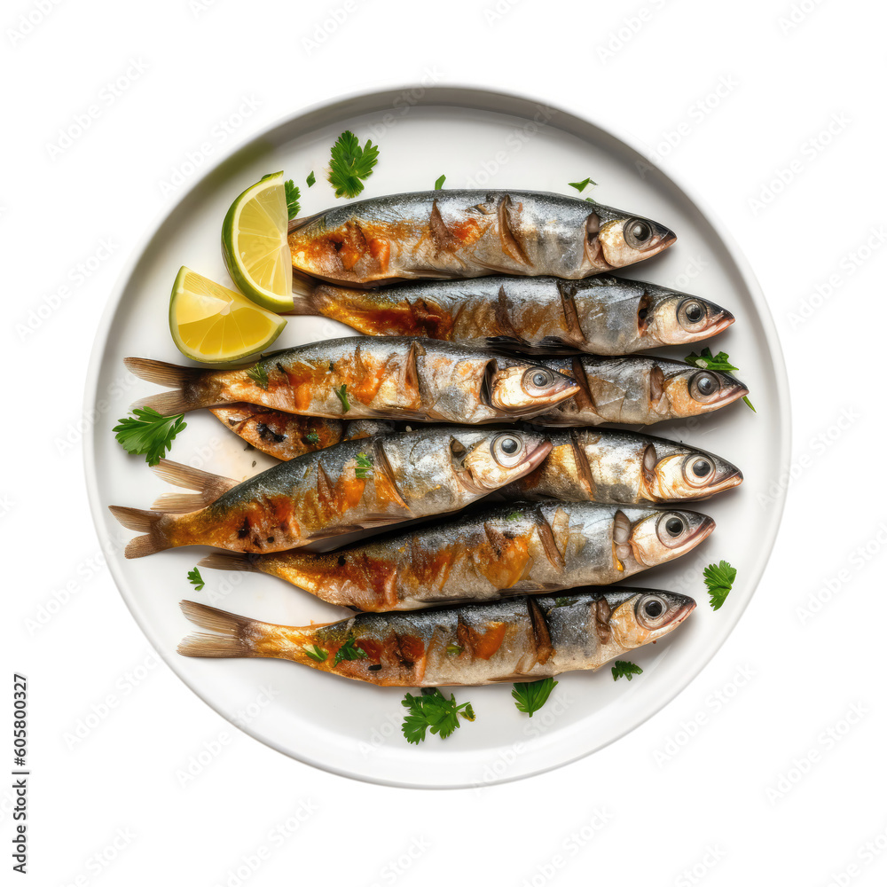 Mackerel Rundown Jamaican Cuisine. Isolated On Transparent Background, Png. Generative AI Mackerel Rundown Jamaican Cuisine. Isolated On Transparent Background, Png. Generative AI