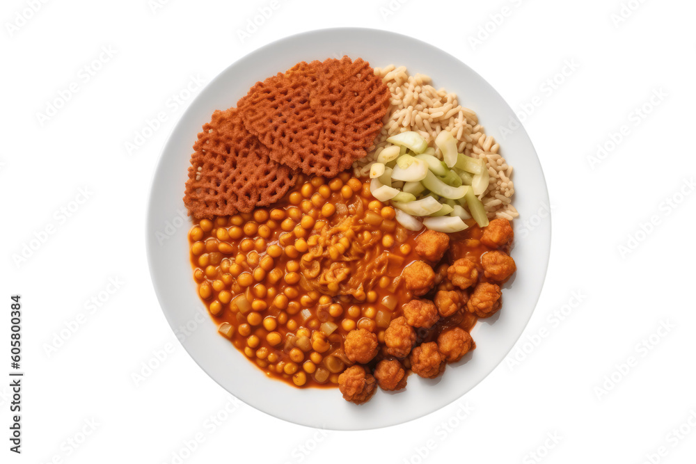 Segwat Ethiopian Cuisine. Isolated On Transparent Background, Png. Generative AI Segwat Ethiopian Cuisine. Isolated On Transparent Background, Png. Generative AI