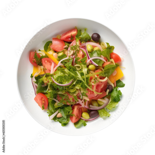 Salatbaladi Egyptian Salad Egyptian Cuisine. Isolated On Transparent Background, Png. Generative AI