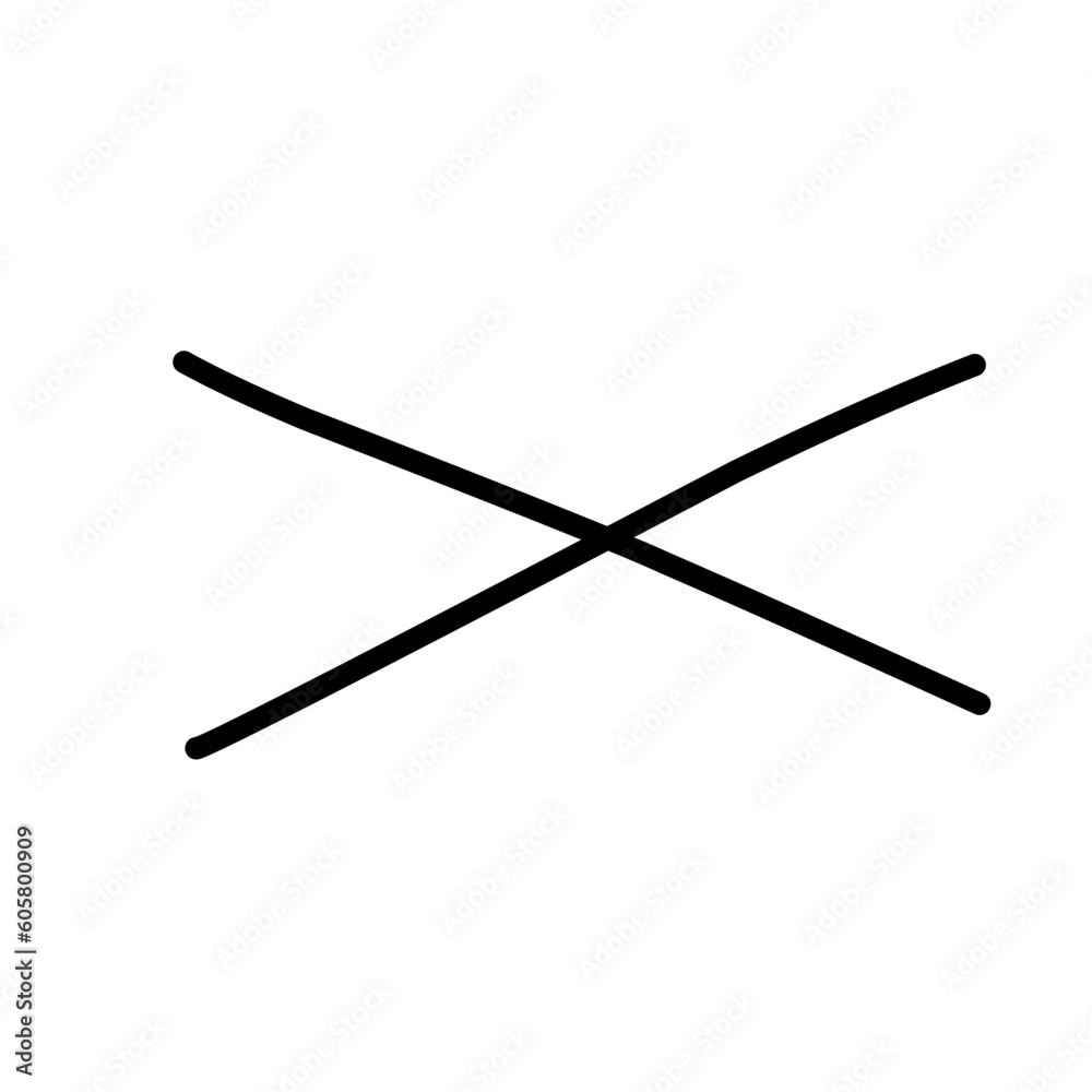 Cross out the line Cross out the line