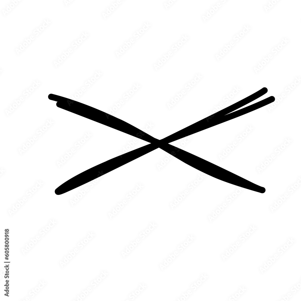 Cross out the line Cross out the line