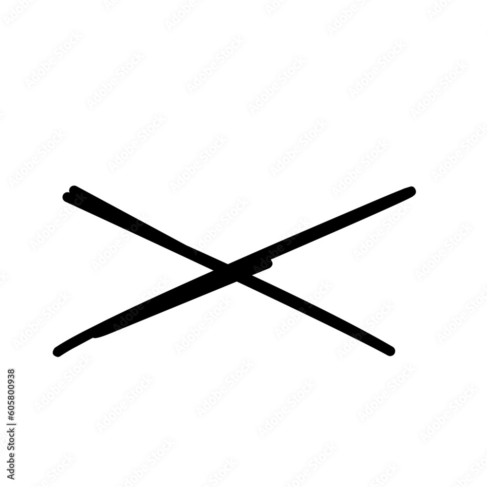Cross out the line Cross out the line