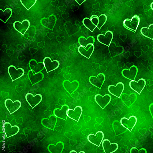 Green valentine background