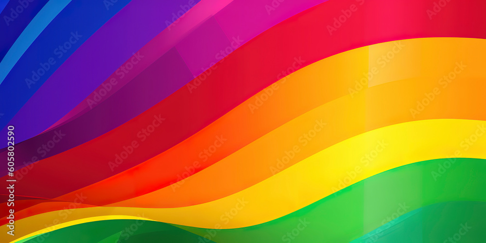 Rainbow of Love: Symbolizing Diversity with the LGBTQ+ Pride Flag. Generated AI