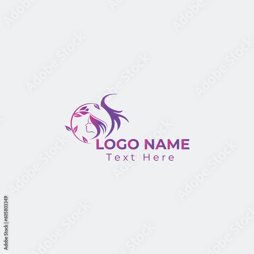 Free Download creative Woman beauty logo. Hair Salon Logo. Cosmetic salon logo design. - GFXLoad