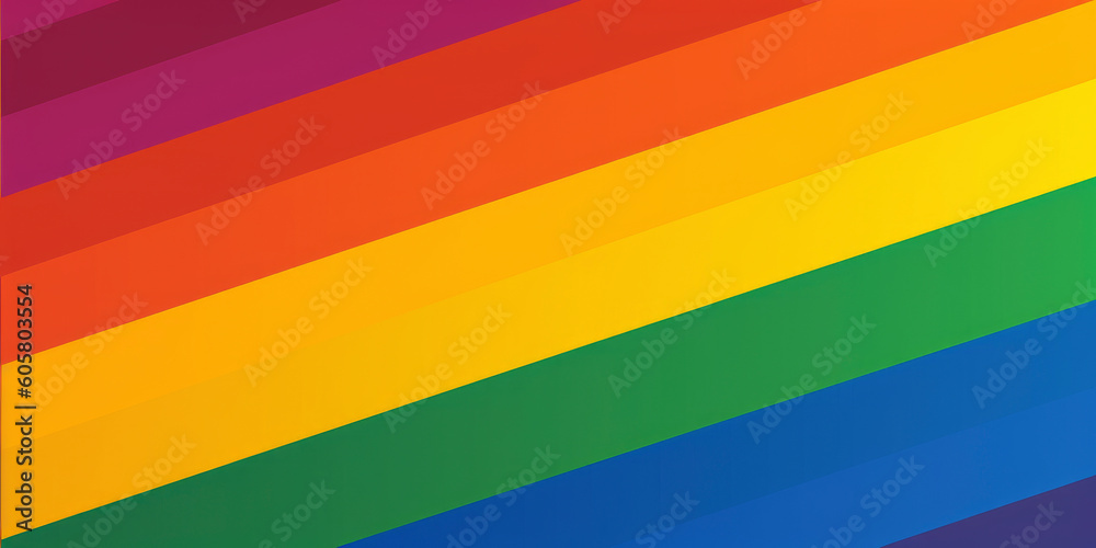 Rainbow of Love: Symbolizing Diversity with the LGBTQ+ Pride Flag. Generated AI