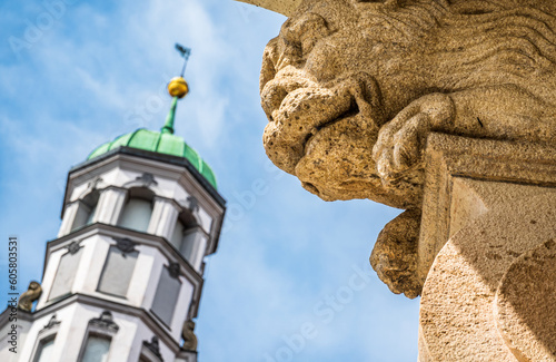 historic buildings at the old town of Memmingen - Germany photo