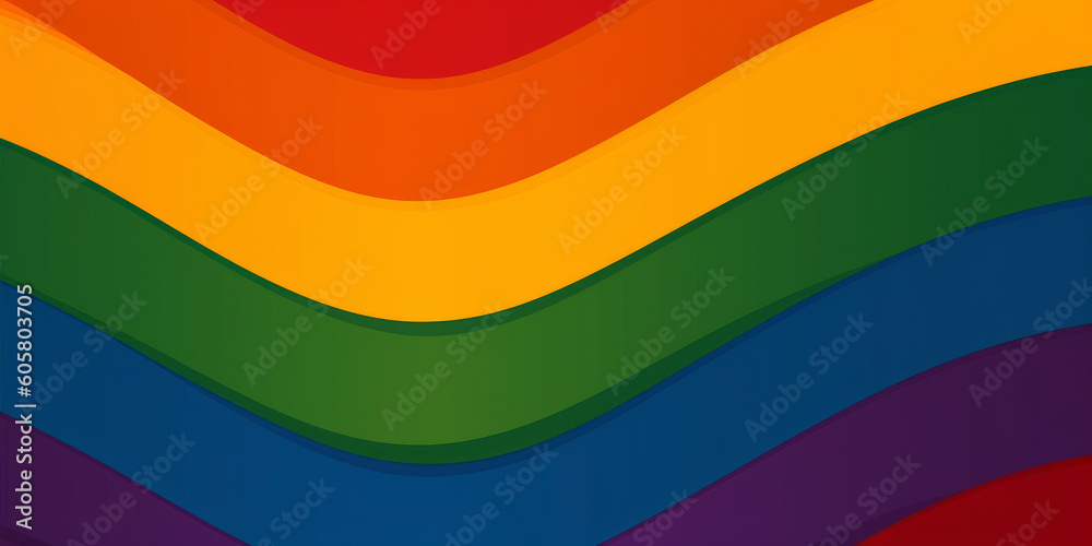 Proudly Colorful: Uniting with the LGBTQ+ Flag's Vibrant Palette. Generated AI Proudly Colorful: Uniting with the LGBTQ+ Flag's Vibrant Palette. Generated AI