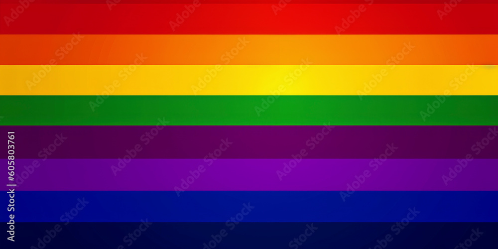 Proudly Colorful: Uniting with the LGBTQ+ Flag's Vibrant Palette. Generated AI Proudly Colorful: Uniting with the LGBTQ+ Flag's Vibrant Palette. Generated AI