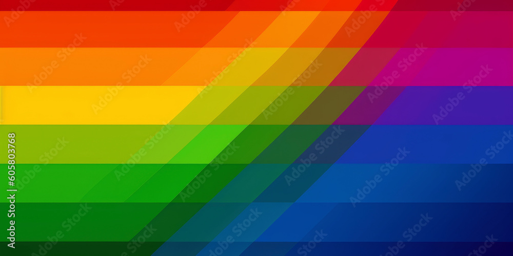 Proudly Colorful: Uniting with the LGBTQ+ Flag's Vibrant Palette. Generated AI Proudly Colorful: Uniting with the LGBTQ+ Flag's Vibrant Palette. Generated AI