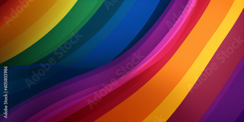Vibrant Pride: Celebrating Diversity with the LGBTQ+ Flag. Generated AI