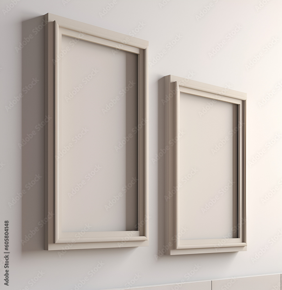 Mockup frame close up in interior background, 3d render Mockup frame close up in interior background, 3d render