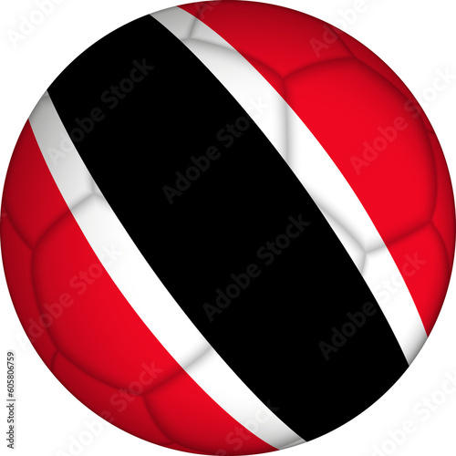 Free Download Football ball with Trinidad and Tobago flag pattern. - GFXLoad