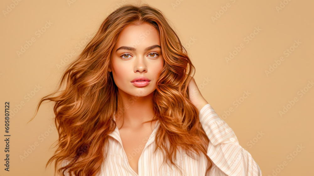 Young Woman at Hairdresser seeing her new Hairstyle for the first time after the Treatment Generative AI Illustration Digital Art Backdrop Journal Young Woman at Hairdresser seeing her new Hairstyle for the first time after the Treatment Generative AI Illustration Digital Art Backdrop Journal