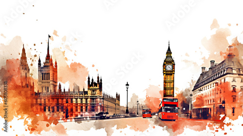 london watercolor