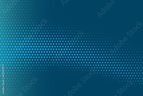 Petrol blue dotted background. Vector pattern, light blue dot wave. Reticulated, perforated modern pattern for technology or business concept.