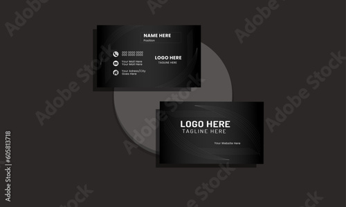 Minimal Individual Business Card Layout.Creative and modern business card template, Set of modern business card print templates. Personal visiting card with company logo. Vector illustration. Statione