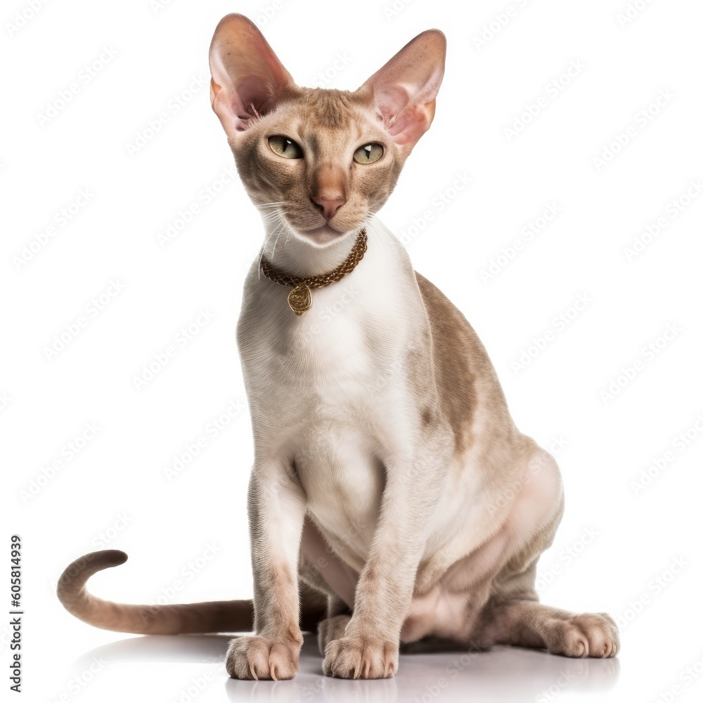 Peterbald cat cat isolated on white background. Generative AI