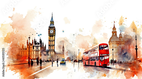 london watercolor