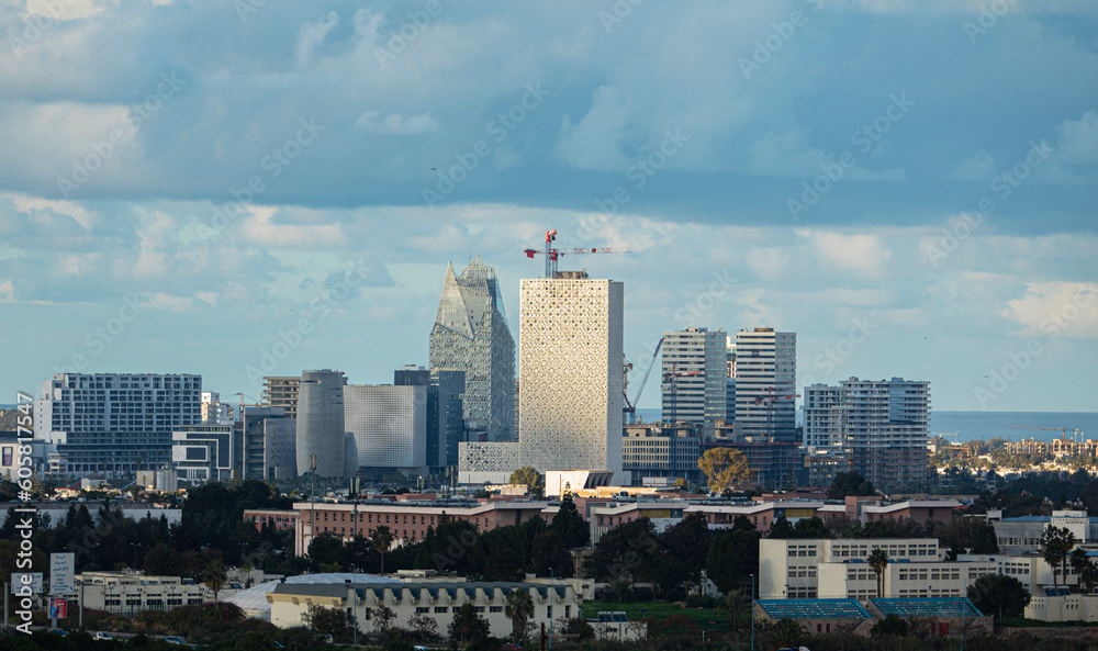 Obraz premium Casablanca Finance City (CFC) is a business hub located in Casablanca, Morocco, dedicated to promoting Morocco as a financial and business center in Africa and the Middle East.