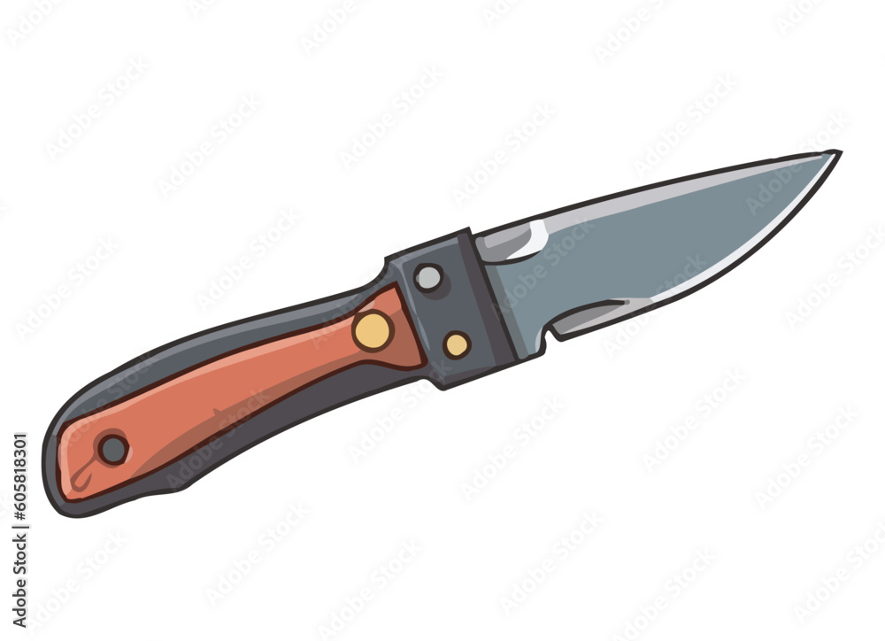 Sharp steel blade with handle, a work tool penknife Sharp steel blade with handle, a work tool penknife