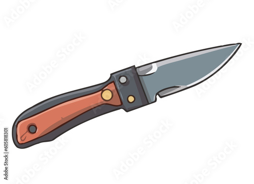 Sharp steel blade with handle, a work tool penknife