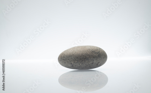 stones on white background for product presentation podium