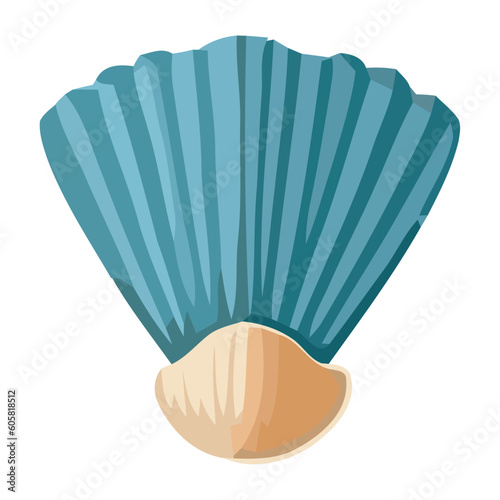 seashell aquatic animal silhouette decoration