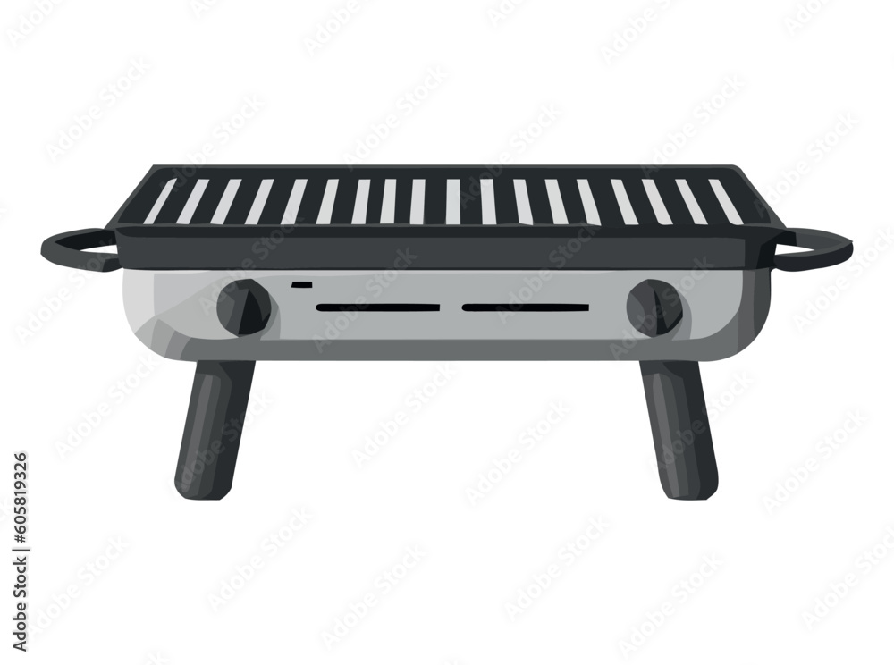 Grilled metal barbecue grill Grilled metal barbecue grill