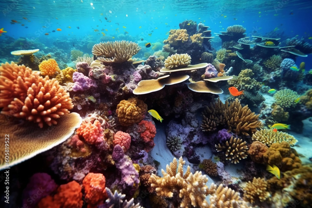 Underwater life, free diving, Generative AI