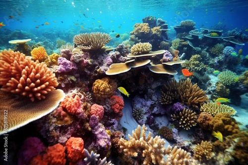 Underwater life, free diving, Generative AI © Tanya