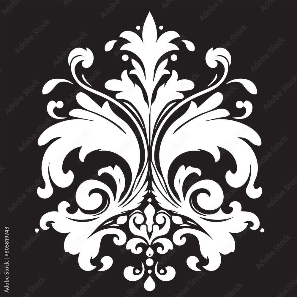 Simple unpretentious folk pattern, silhouette, vector illustration