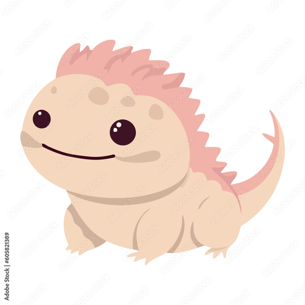 Fototapeta premium Cute hedgehog mascot sitting in nature