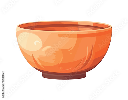 An old fashioned pottery bowl