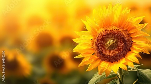 Sunflowers as a Stunning Background with Generative AI © jambulart