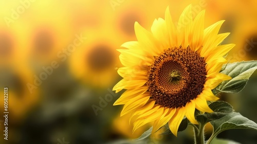 Sunflowers as a Stunning Background with Generative AI