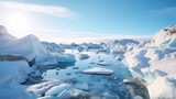 Iceberg Melting In Polar Regions Generated With AI