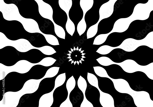 Fondo floral negro sobre fondo blanco