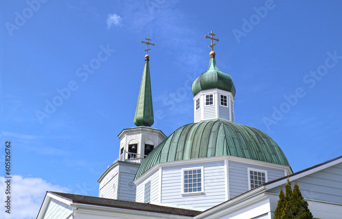 Sitka, Alaska, USA. Historic St. Michael 's Orthodox Church. Established since Russian period. photo