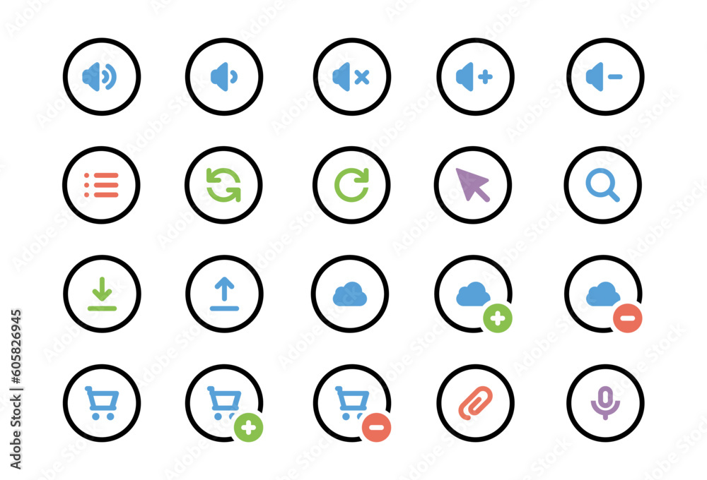 set of buttons icons set of buttons icons