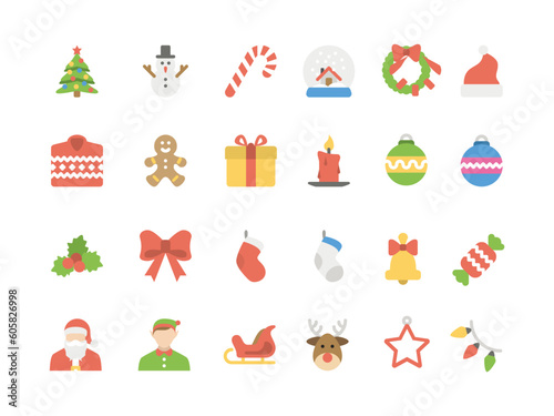 christmas icons set