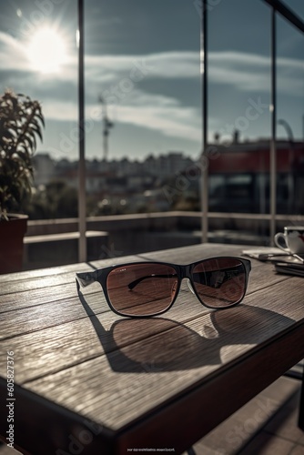 glasses on the table