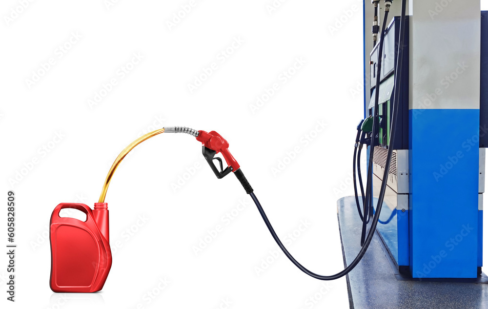 gasoline pump nozzle Refueling red gallon PNG transparent