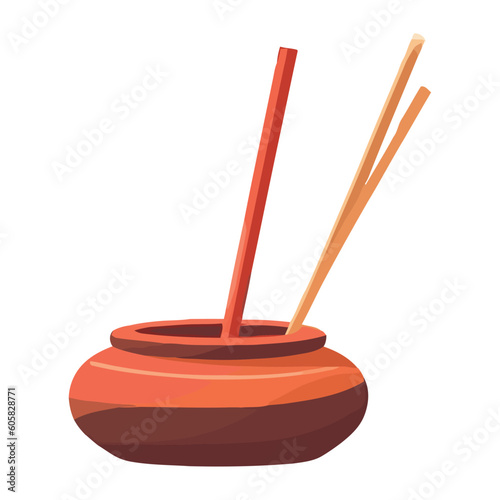 aromatherapy straws in bowl icon