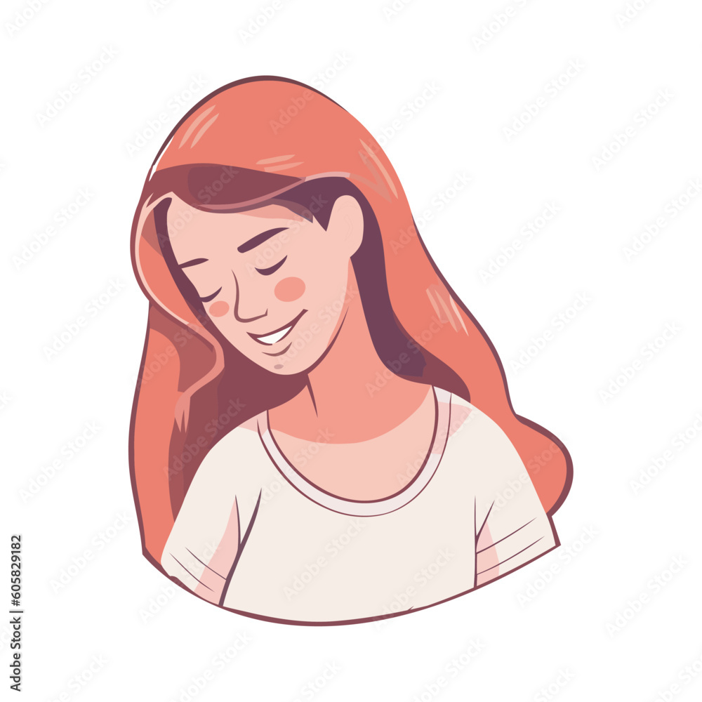 smiling woman with brown hair smiling woman with brown hair