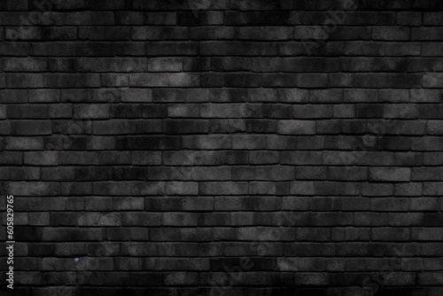 wallpaper for seamless dark black rough old subway brick wall background texture tileable rustic charcoal grey worn grungy brickwork design backdrop with copyspace high resolution wallpa generative ai photo